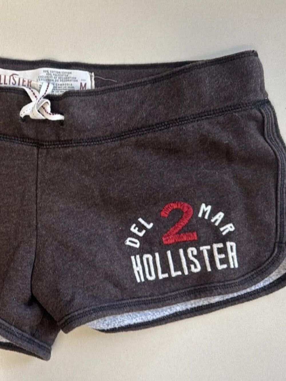 Vintage Y2k 2000's Hollister Micro Booty Short Shorts Del 2 Mar Rare! Excellent!
